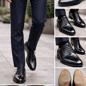 Church’s Custom Grade Oxford Shoes Black Leather Men’s 12 B/N Made in England